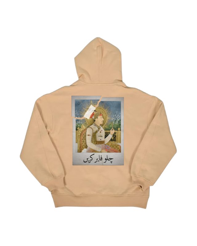 Chalo Fire Karain hoodie, sand, back print